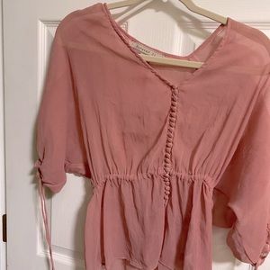 Forever 21 sheer button blouse NWOT